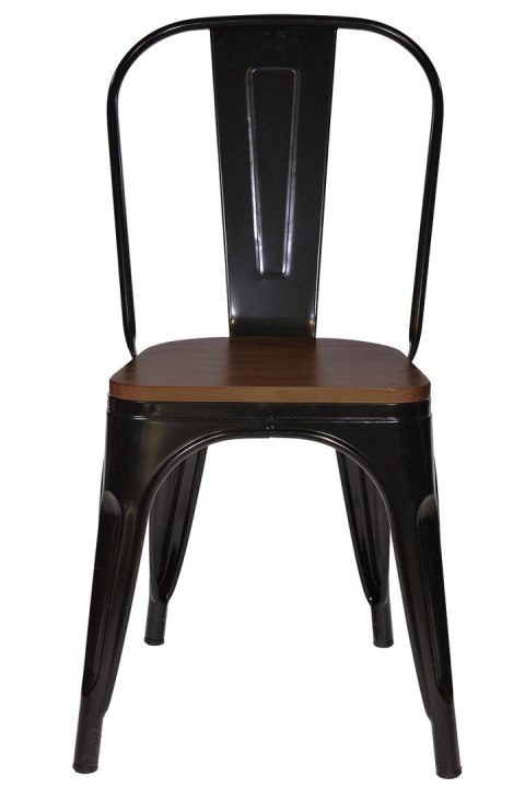 Krzesło metalowe loft CORSICA NERO WENGE