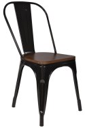 Krzesło metalowe loft CORSICA NERO WENGE