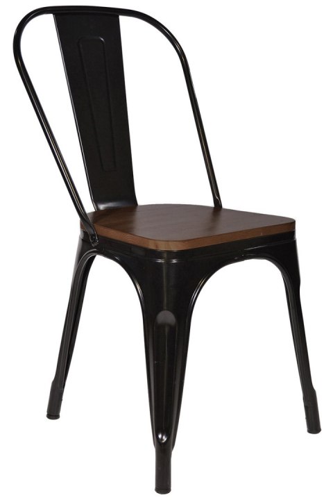 Krzesło metalowe loft CORSICA NERO WENGE