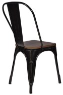 Krzesło metalowe loft CORSICA NERO WENGE