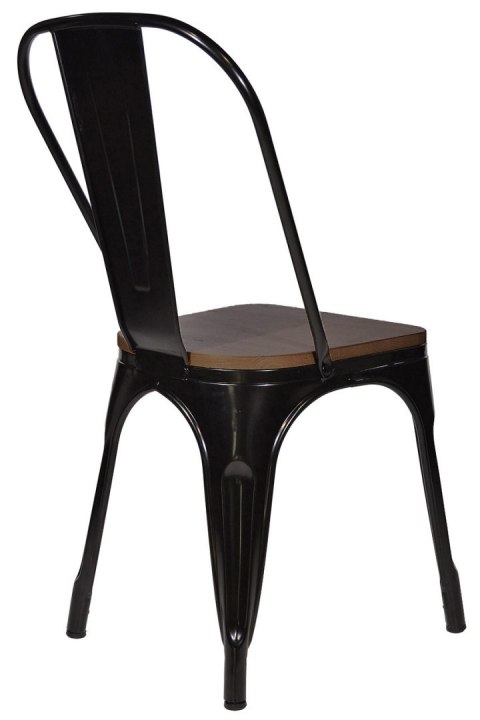 Krzesło metalowe loft CORSICA NERO WENGE