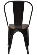 Krzesło metalowe loft CORSICA NERO WENGE
