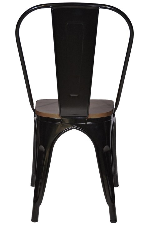 Krzesło metalowe loft CORSICA NERO WENGE