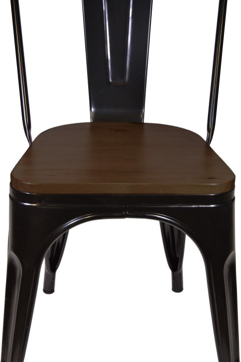 Krzesło metalowe loft CORSICA NERO WENGE