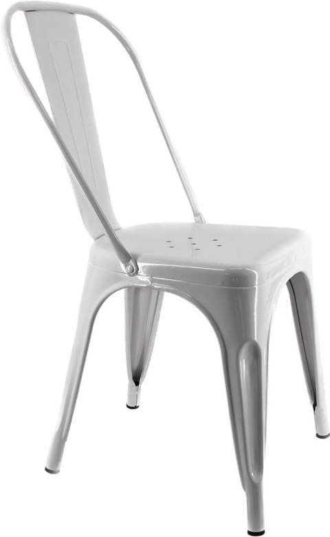 Krzesło metalowe loft CORSICA WHITE