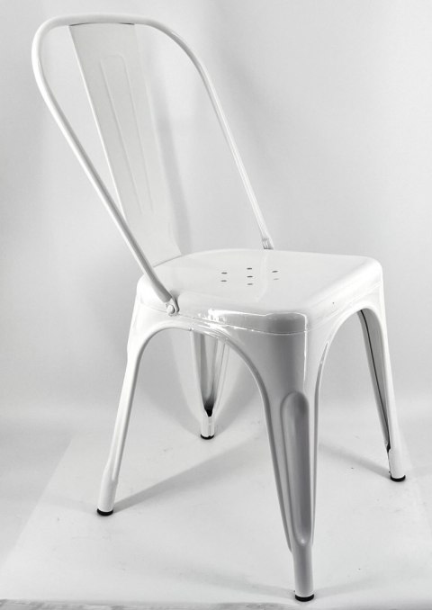 Krzesło metalowe loft CORSICA WHITE