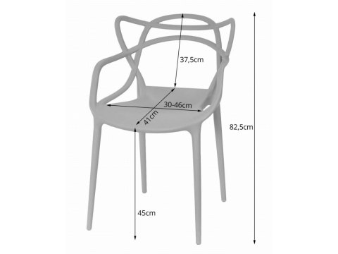Krzesło nowoczesne SIMON ART BLACK