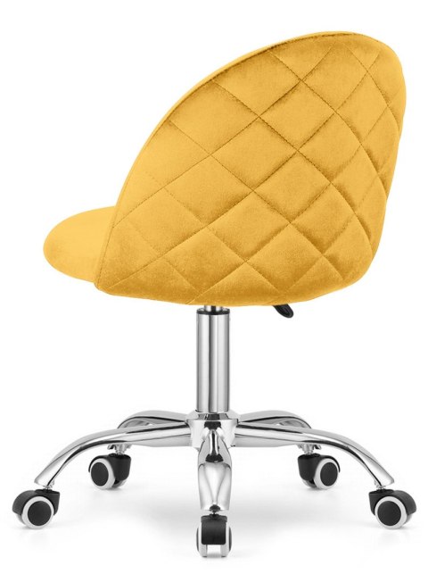 Krzesło obrotowe GLORIA OFFICE MUSTARD VELVET