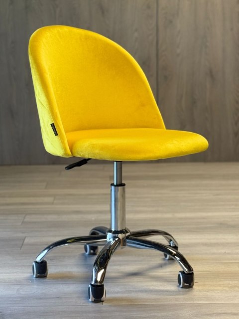 Krzesło obrotowe GLORIA OFFICE MUSTARD VELVET