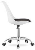 Krzesło obrotowe MONZA OFFICE WHITE + BLACK FABRIC II