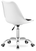 Krzesło obrotowe MONZA OFFICE WHITE + BLACK FABRIC II