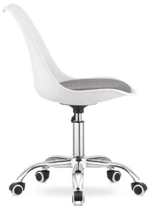 Krzesło obrotowe MONZA OFFICE WHITE + GREY FABRIC II