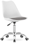 Krzesło obrotowe MONZA OFFICE WHITE + GREY FABRIC II