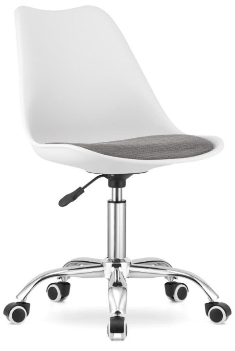 Krzesło obrotowe MONZA OFFICE WHITE + GREY FABRIC II