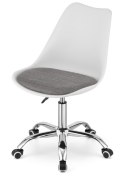 Krzesło obrotowe MONZA OFFICE WHITE + GREY FABRIC II