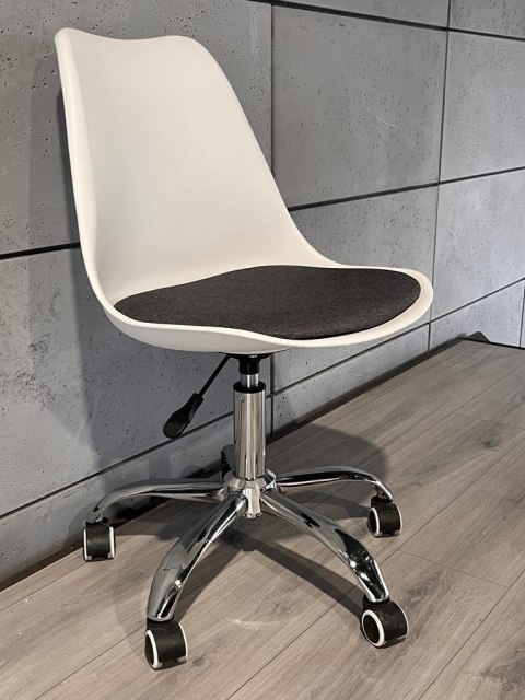 Krzesło obrotowe MONZA OFFICE WHITE + GREY FABRIC II