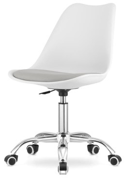 Krzesło obrotowe MONZA OFFICE WHITE + GREY PU