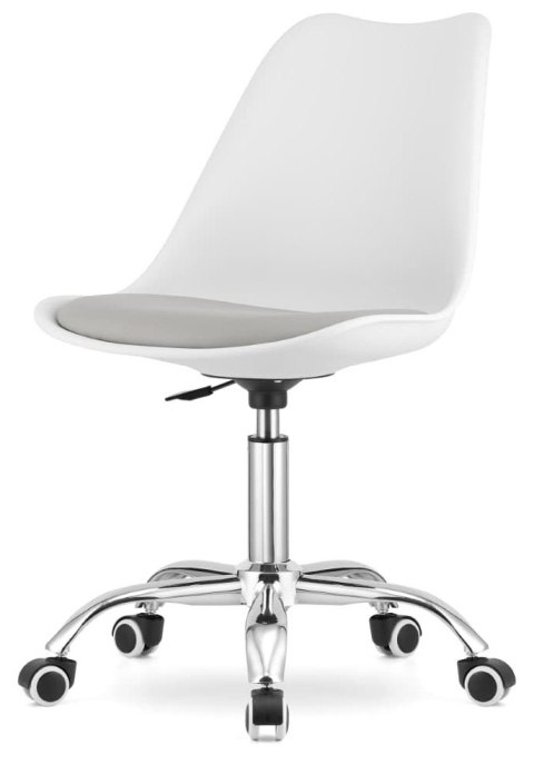 Krzesło obrotowe MONZA OFFICE WHITE + GREY PU