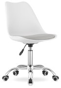 Krzesło obrotowe MONZA OFFICE WHITE + GREY PU