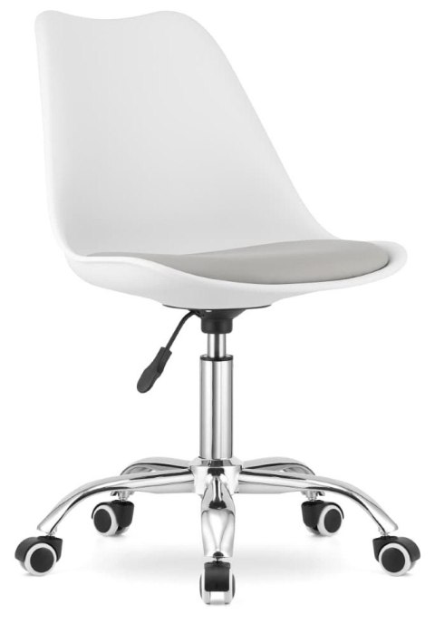 Krzesło obrotowe MONZA OFFICE WHITE + GREY PU