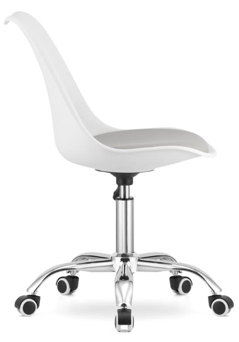 Krzesło obrotowe MONZA OFFICE WHITE + GREY PU