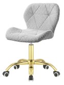 Krzesło obrotowe VASTO OFFICE BOUCLE GREY GOLD