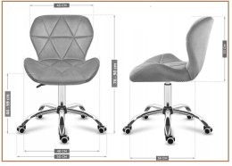 Krzesło obrotowe VASTO OFFICE BOUCLE GREY SILVER