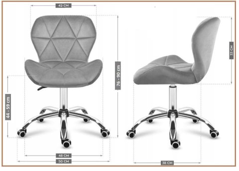 Krzesło obrotowe VASTO OFFICE PU BLACK + GREY