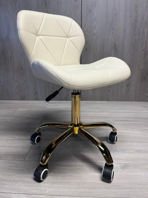 Krzesło obrotowe VASTO OFFICE PU CREAM GOLD