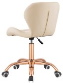 Krzesło obrotowe VASTO OFFICE PU CREAM ROSE GOLD