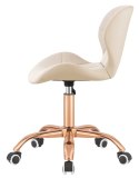 Krzesło obrotowe VASTO OFFICE PU CREAM ROSE GOLD