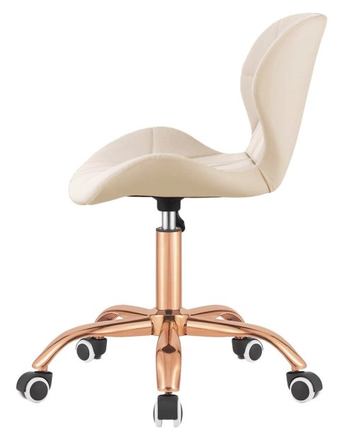 Krzesło obrotowe VASTO OFFICE PU CREAM ROSE GOLD