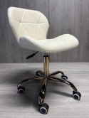 Krzesło obrotowe VASTO OFFICE PU CREAM ROSE GOLD
