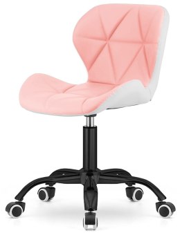 Krzesło obrotowe VASTO OFFICE PU PINK+WHITE SMOKE