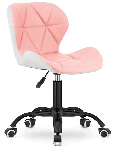 Krzesło obrotowe VASTO OFFICE PU PINK+WHITE SMOKE