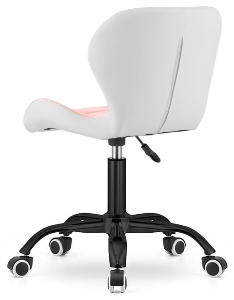 Krzesło obrotowe VASTO OFFICE PU PINK+WHITE SMOKE