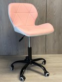 Krzesło obrotowe VASTO OFFICE PU PINK+WHITE SMOKE