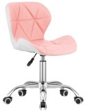 Krzesło obrotowe VASTO OFFICE PU PINK+WHITE