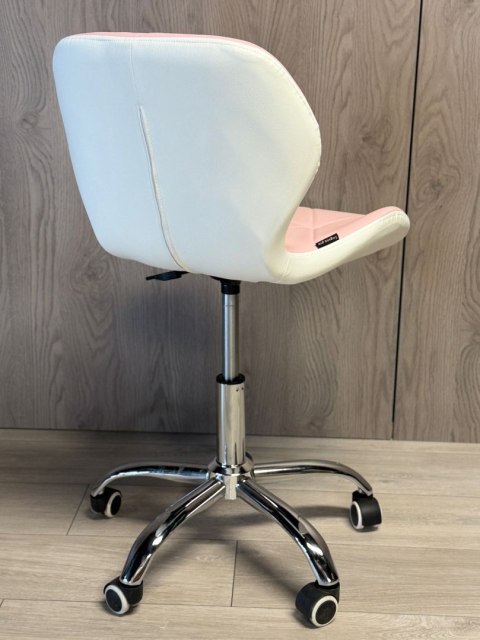 Krzesło obrotowe VASTO OFFICE PU PINK+WHITE