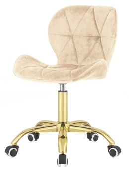 Krzesło obrotowe VASTO OFFICE VELVET BEIGE GOLD