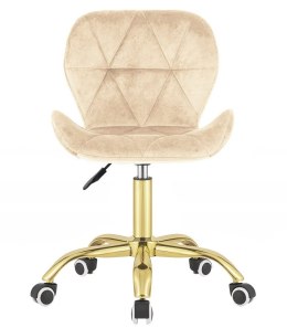 Krzesło obrotowe VASTO OFFICE VELVET BEIGE GOLD