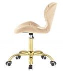 Krzesło obrotowe VASTO OFFICE VELVET BEIGE GOLD