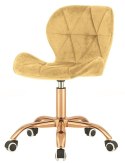 Krzesło obrotowe VASTO OFFICE VELVET BEIGE ROSE GOLD