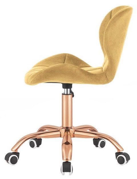 Krzesło obrotowe VASTO OFFICE VELVET BEIGE ROSE GOLD
