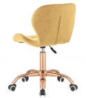 Krzesło obrotowe VASTO OFFICE VELVET BEIGE ROSE GOLD