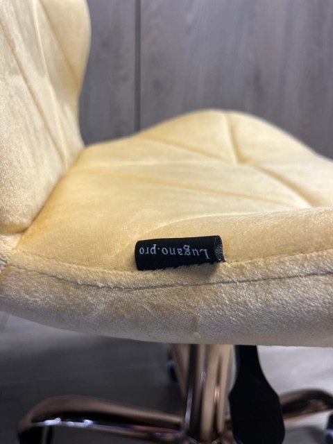 Krzesło obrotowe VASTO OFFICE VELVET BEIGE ROSE GOLD