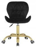 Krzesło obrotowe VASTO OFFICE VELVET BLACK GOLD