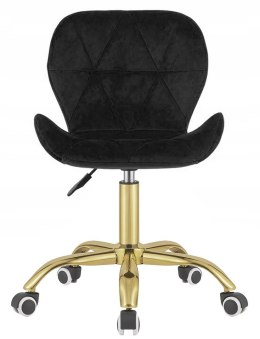 Krzesło obrotowe VASTO OFFICE VELVET BLACK GOLD