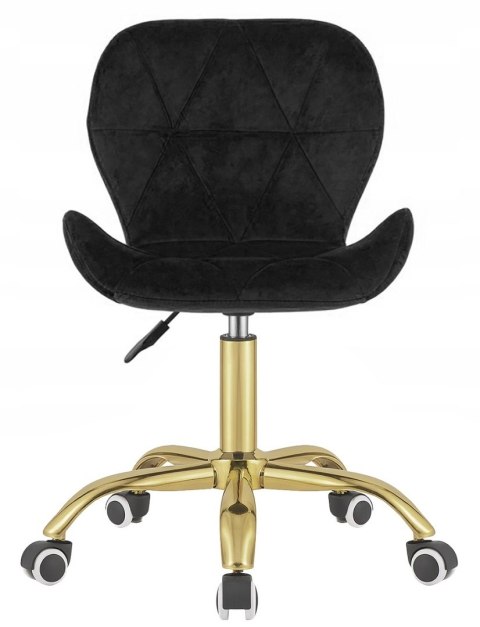Krzesło obrotowe VASTO OFFICE VELVET BLACK GOLD
