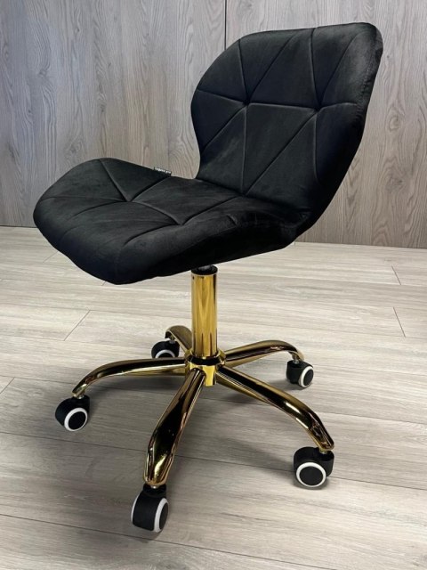 Krzesło obrotowe VASTO OFFICE VELVET BLACK GOLD